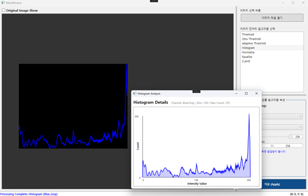 WPF OpenCV 프로젝트 #21: Improve Histogram Bug (히스토그램 버그 개선)